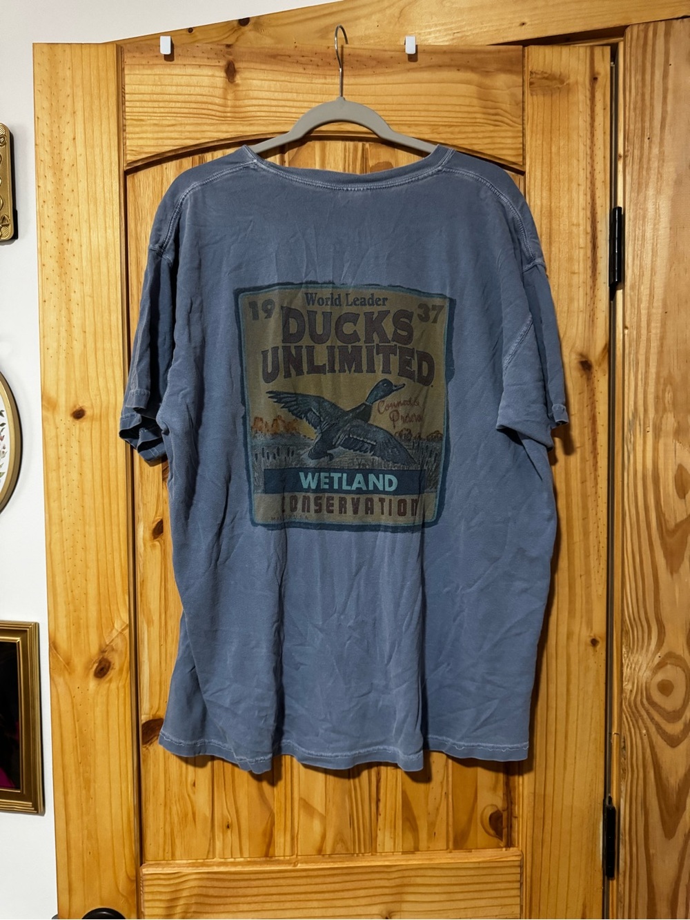 Comfort Colors Blue Short Sleeve Tee with Ducks Unlimited Back Graphic